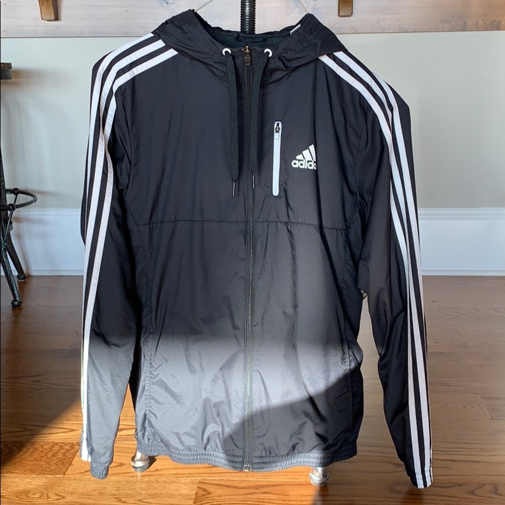 Adidas full zip jacket with a hood